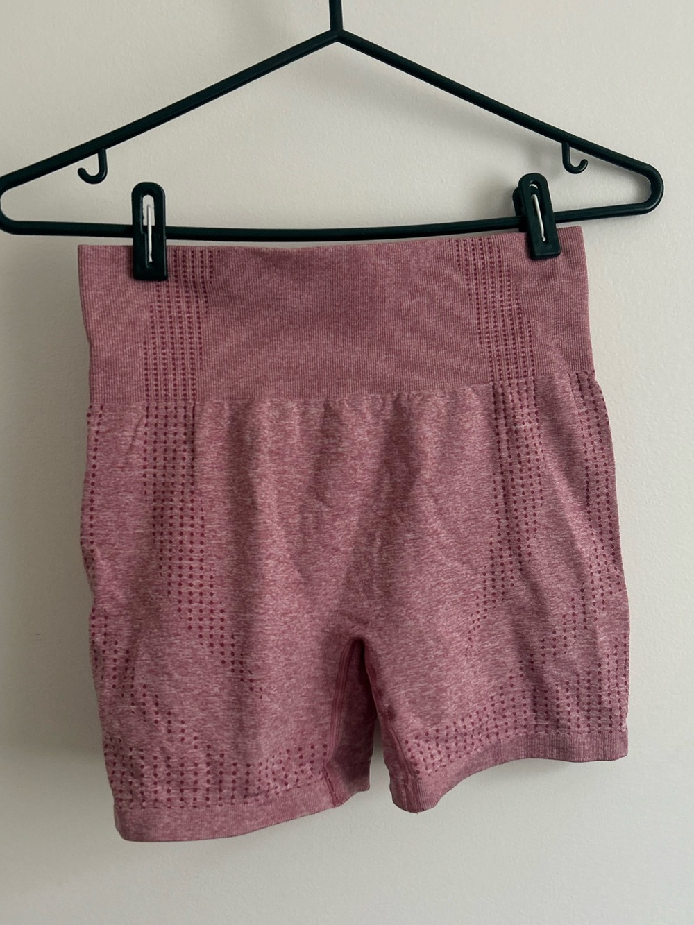 Seamless High-Waist Workout Shorts - Dusty Rose